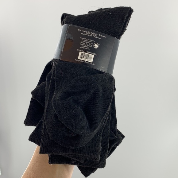 NICOLE MILLER 6 PAIRS OF MENS BLACK SOCKS - Picture 3 of 3